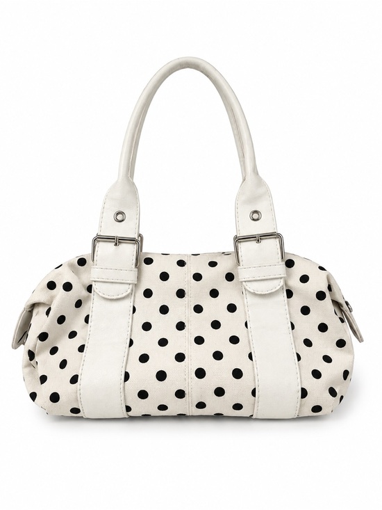 no name Handbags - White Polka Dot Shoulder Bag with Black Dots
